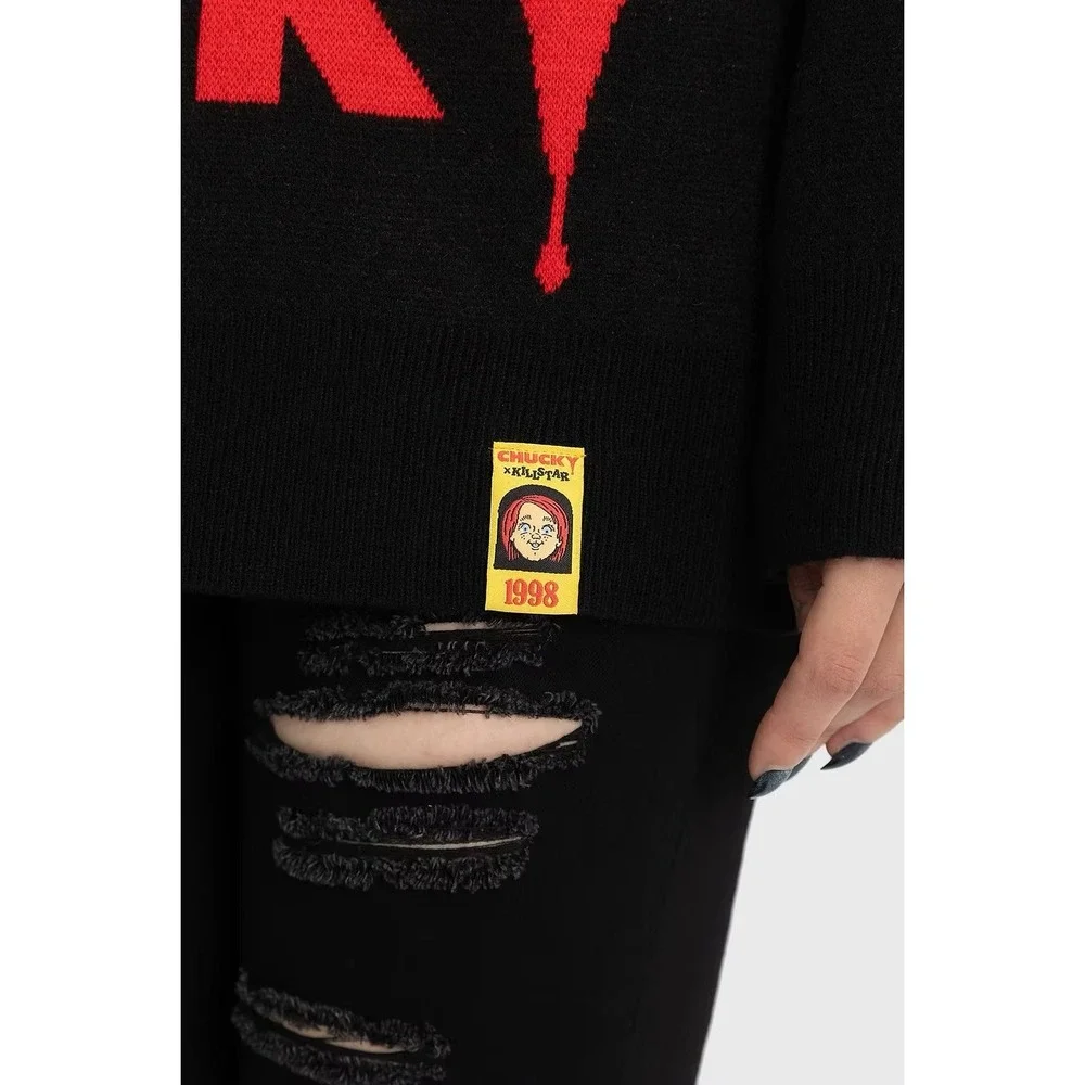 Killstar Chucky wanna play unisex knit sweater horror movie - Picture 3 of 3